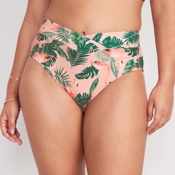 NWT! Birds in Paradise High-Waisted Cross-Front Bikini Swim Bottoms - Large 💎 - Picture 4 of 6